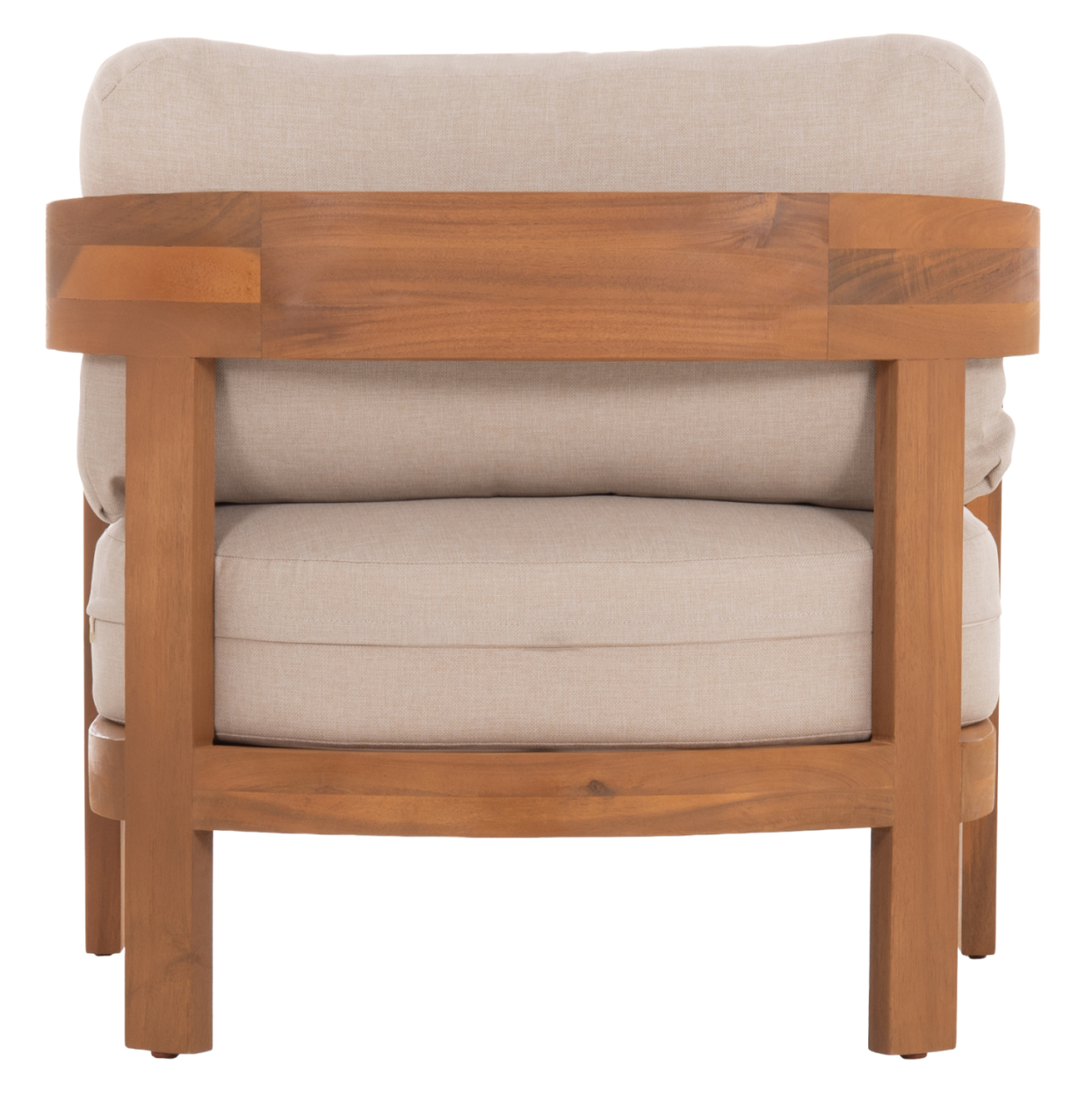 OUTDOOR LOUNGE CHAIR SOLARA HM6513 ACACIA WOOD IN NATURAL--CUSHIONS IN ECRU 75x70x75Hcm. [6]