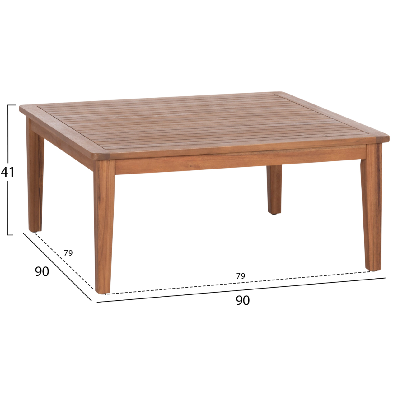OUTDOOR LOUNGE CORNER 3PCS SET SANJI HM6223 ACACIA WOOD-ALUMINUM FRAME-ROPE [3]