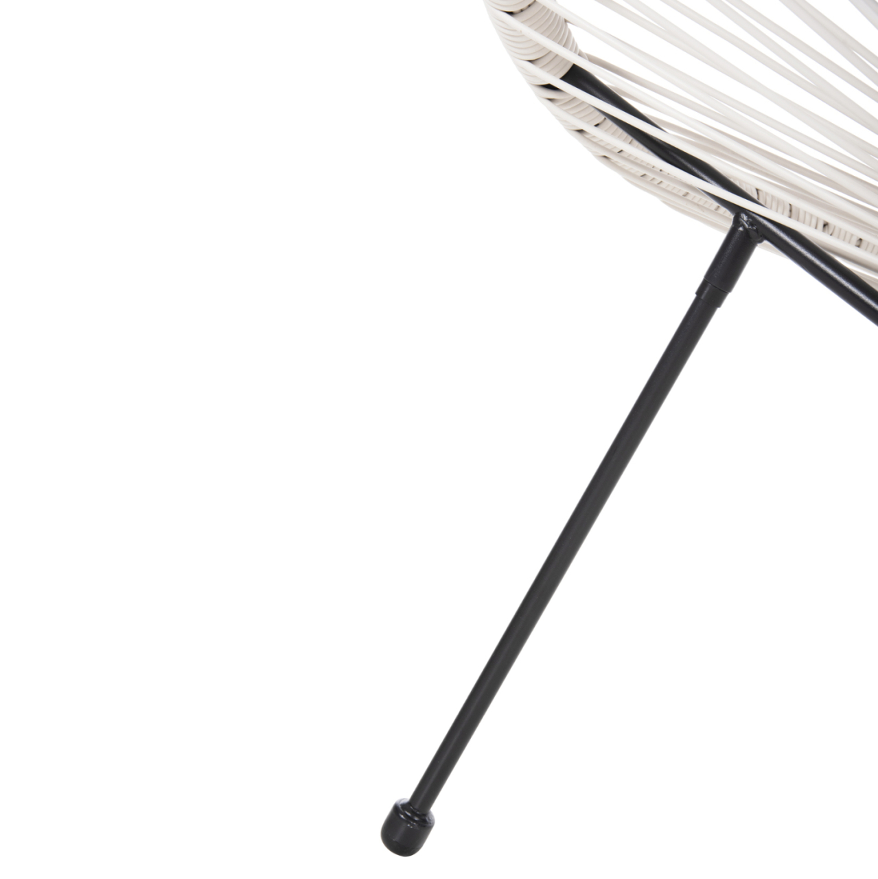 OUTDOOR LOUNGE SET 3PCS ACAPULCO HM11861.12 P.E.RATTAN WHITE-METAL IN BLACK [7]