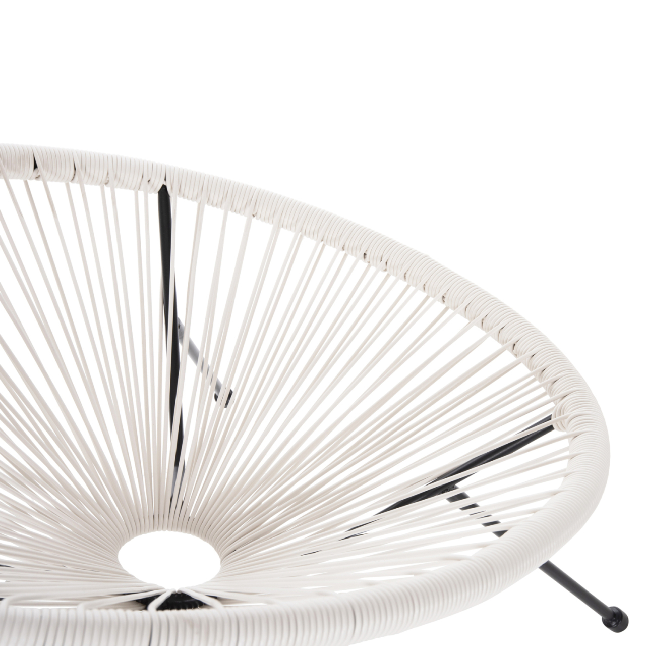 OUTDOOR LOUNGE SET 3PCS ACAPULCO HM11861.12 P.E.RATTAN WHITE-METAL IN BLACK [5]