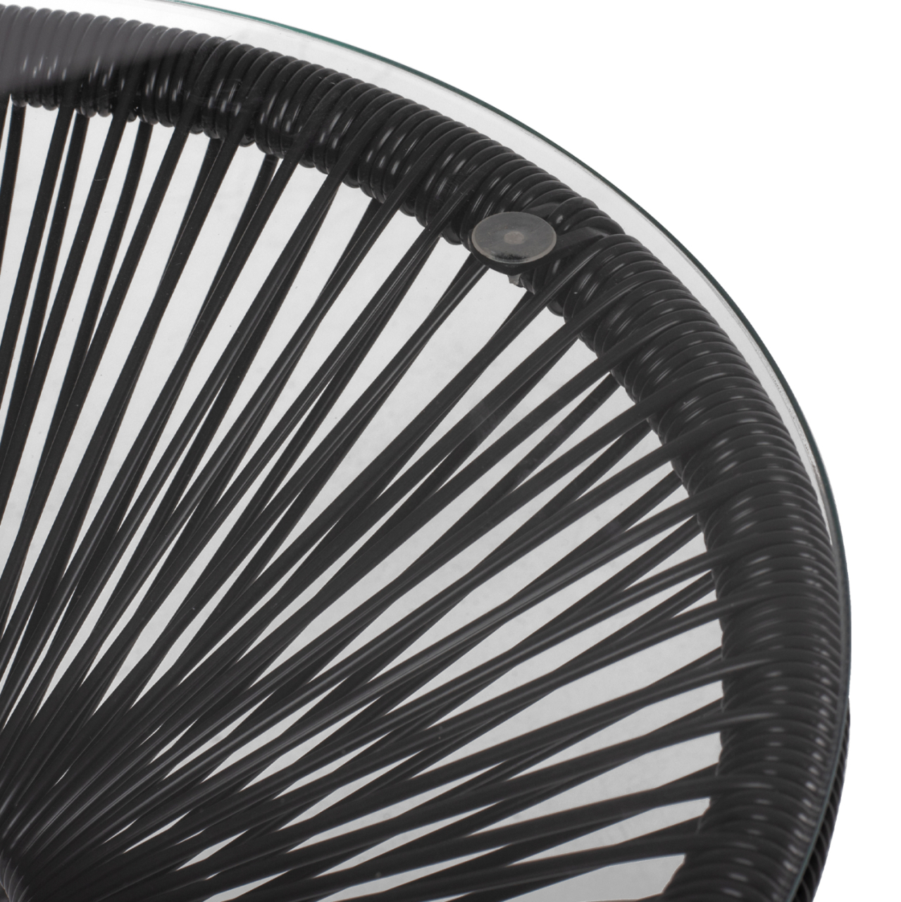 OUTDOOR LOUNGE SET 3PCS ACAPULCO HM21101 P.E.RATTAN-METAL IN BLACK [10]