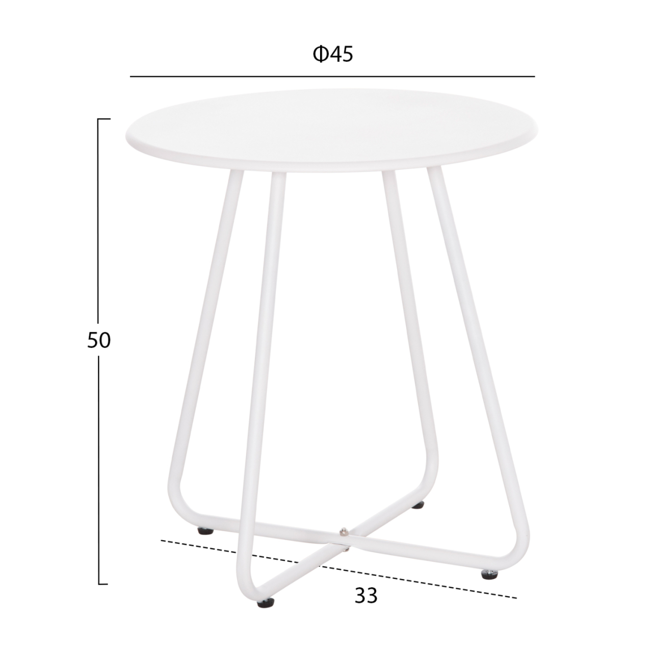 OUTDOOR LOUNGE SET 3PCS OREGO HM21107.02 ALUMINUM and METAL IN WHITE COLOR [3]