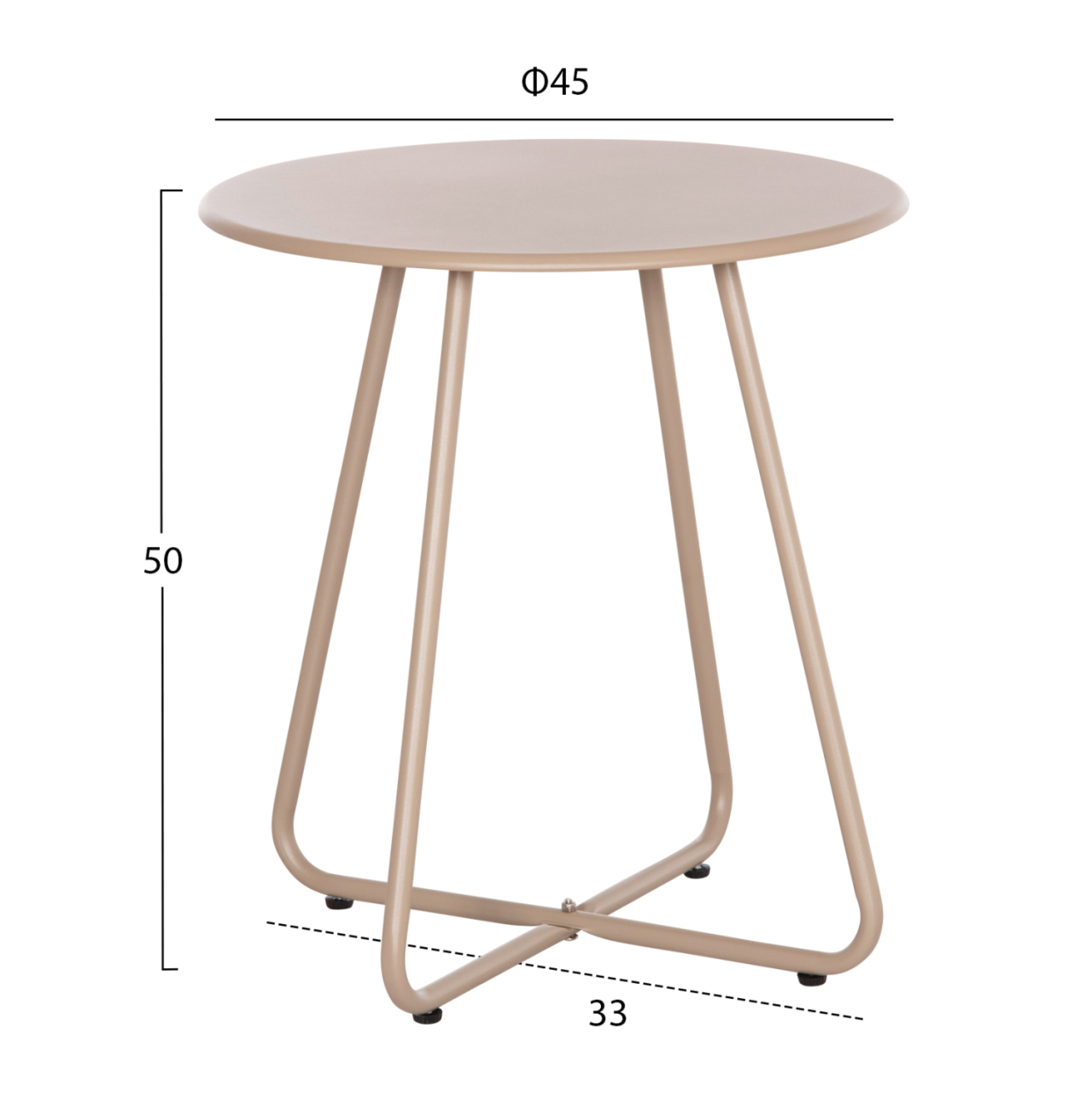 OUTDOOR LOUNGE SET 3PCS OREGO HM21107.03 ALUMINUM and METAL IN CAPPUCCINO COLOR [3]