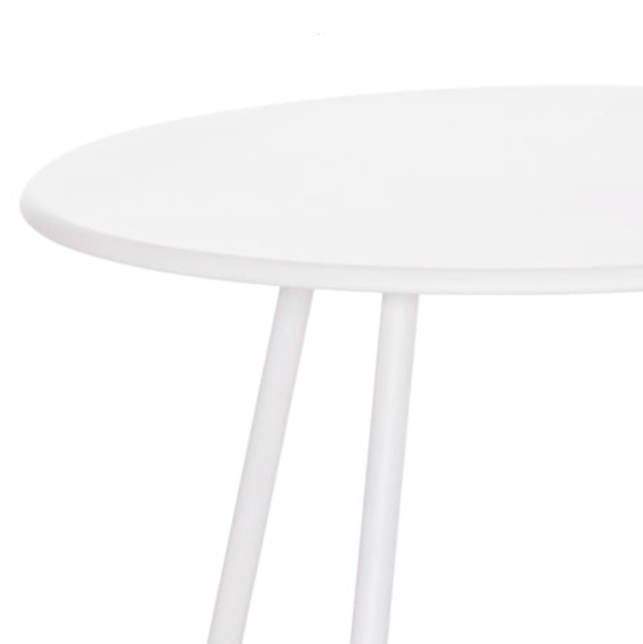 OUTDOOR LOUNGE SET 3PCS PONY HM21194 METAL COFFEE TABLE IN WHITE--WICKER RATTAN IN BLACK and WHITE [4]