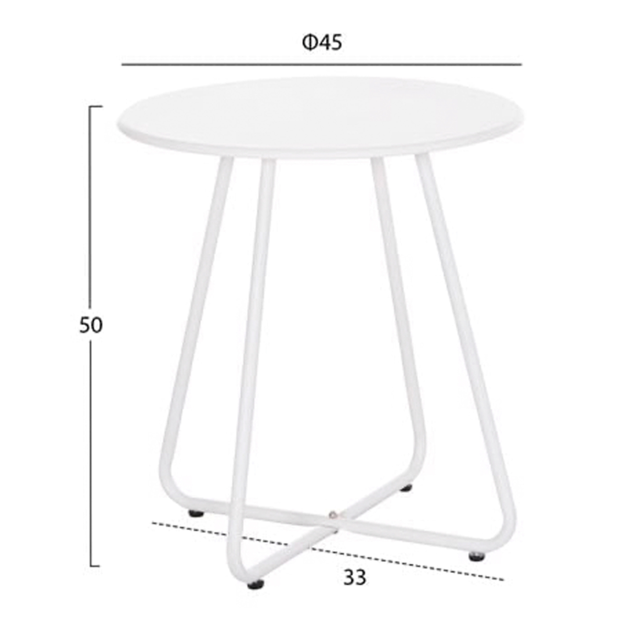 OUTDOOR LOUNGE SET 3PCS PONY HM21194 METAL COFFEE TABLE IN WHITE--WICKER RATTAN IN BLACK and WHITE [2]