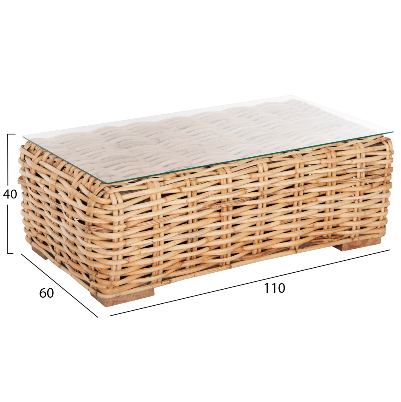 OUTDOOR LOUNGE SET 3PCS TROPEL HM11941 NATURAL RATTAN-WHITE CUSHIONS [4]