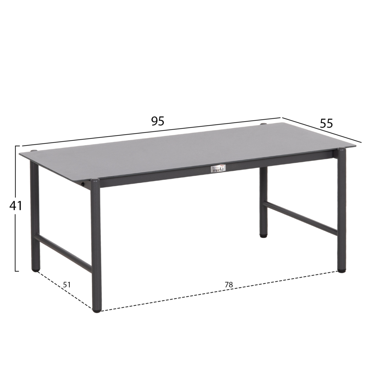 OUTDOOR LOUNGE SET 4-SEAT DEANDRA HM6507.01 METAL and CUSHIONS IN GREY [4]
