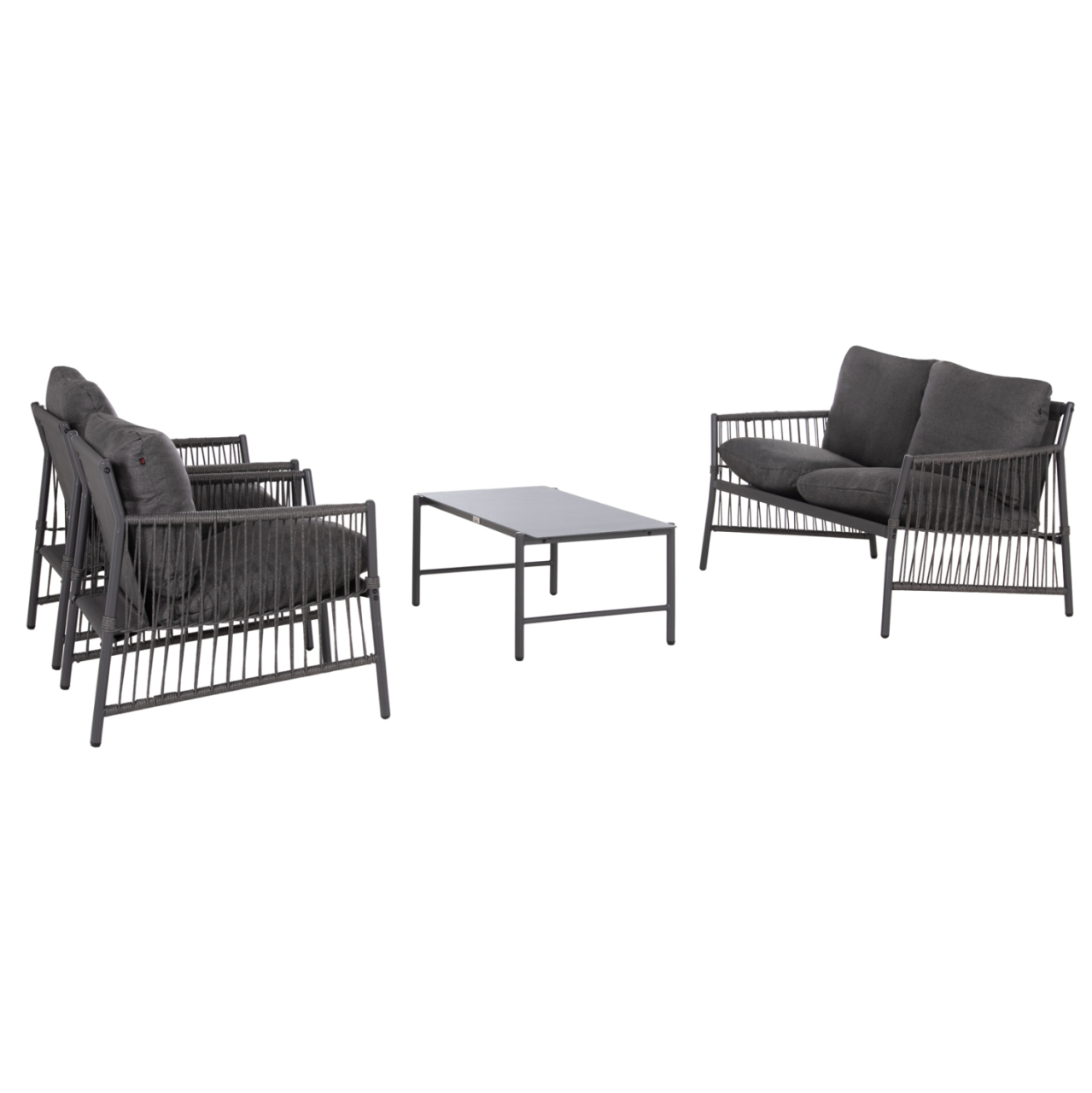 OUTDOOR LOUNGE SET 4-SEAT DEANDRA HM6507.01 METAL and CUSHIONS IN GREY [6]