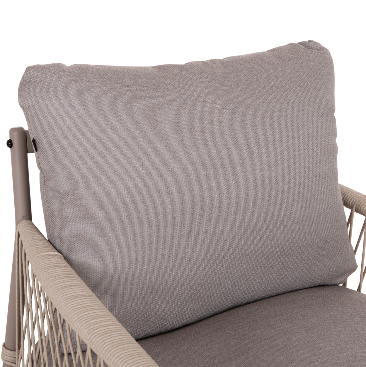 OUTDOOR LOUNGE SET 4-SEAT DEANDRA HM6507.02 CHAMPAGNE COLOR METAL--GREY CUSHIONS [7]
