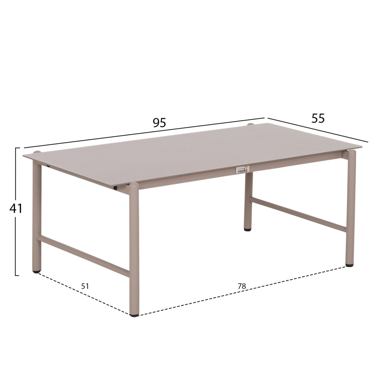 OUTDOOR LOUNGE SET 4-SEAT DEANDRA HM6507.02 CHAMPAGNE COLOR METAL--GREY CUSHIONS [4]