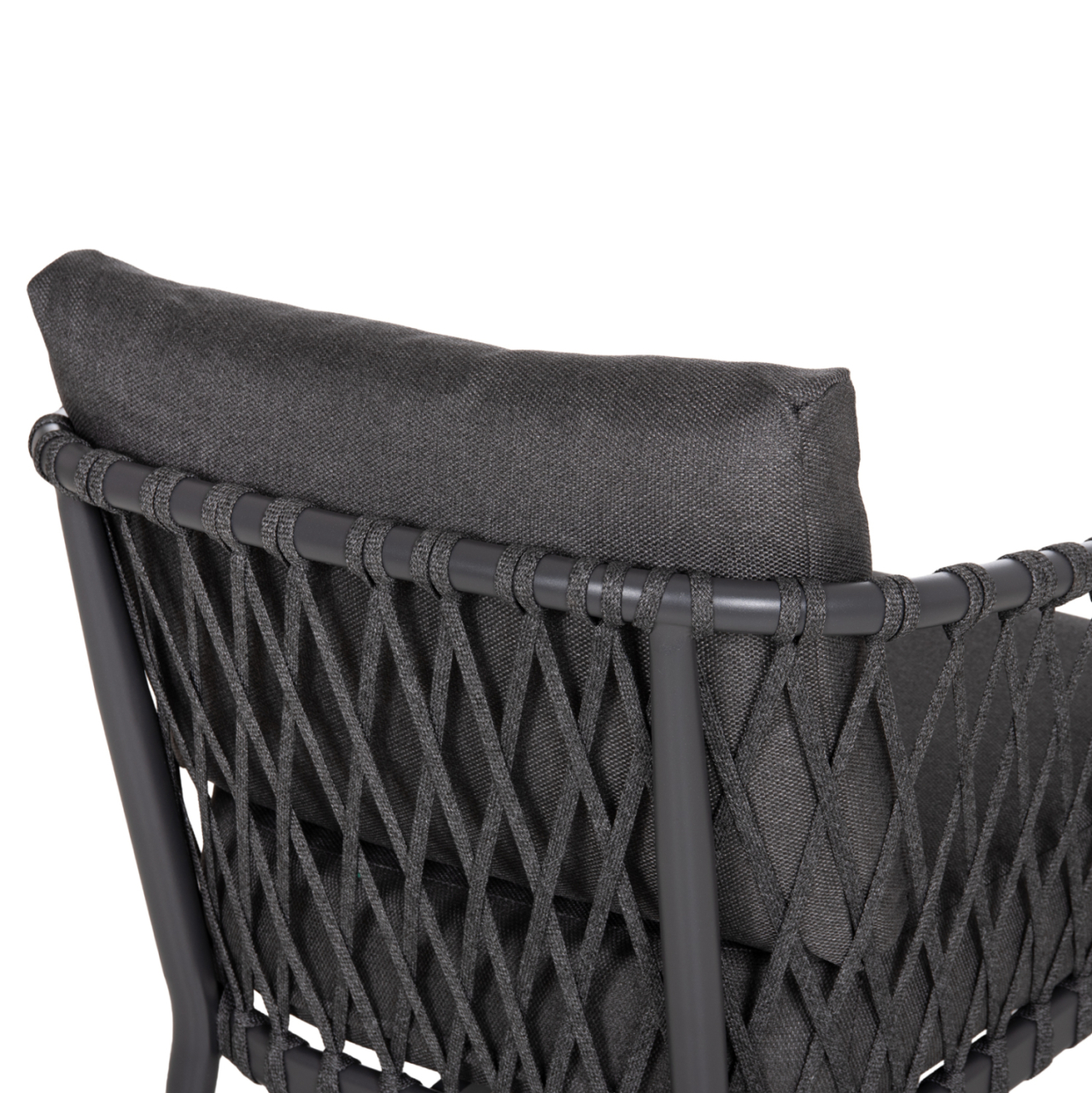 OUTDOOR LOUNGE SET 4-SEAT WILLA HM6505.01 ALUMINUM-ROPE-CUSHIONS IN GREY [10]