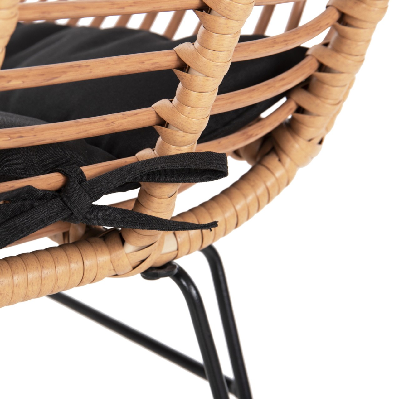 OUTDOOR LOUNGE SET 4PCS ALLEGRA HM21052 WICKER-METAL [6]