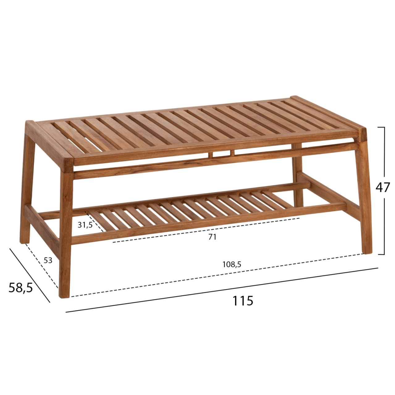 OUTDOOR LOUNGE SET 4PCS DOVER HM9624 RECYCLED TEAK WOOD-CUSHIONS IN MOCHA COLOR [4]
