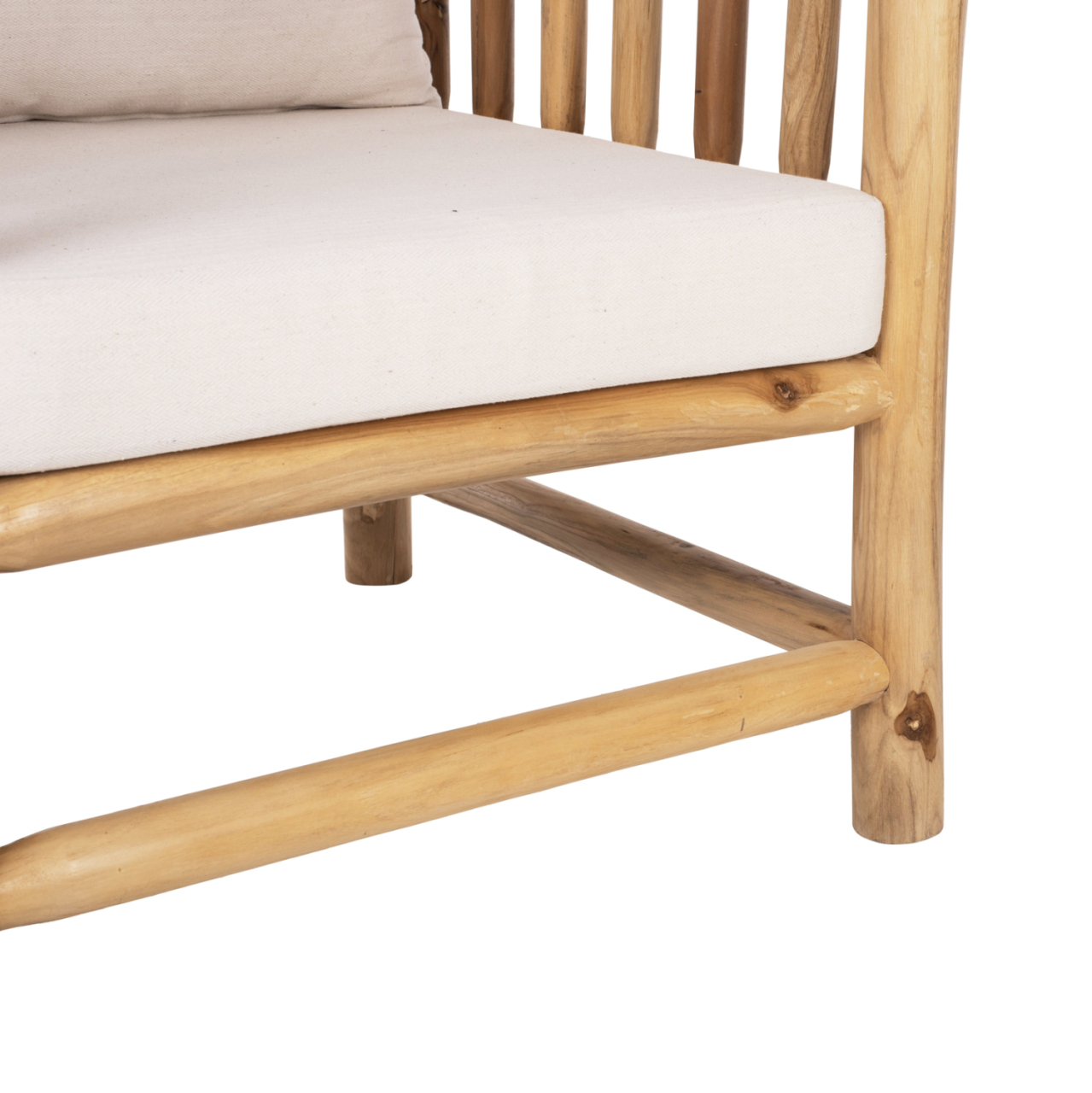 OUTDOOR LOUNGE SET 4PCS EDDARD HM9340 SOLID TEAK NATURAL-WHITE [8]