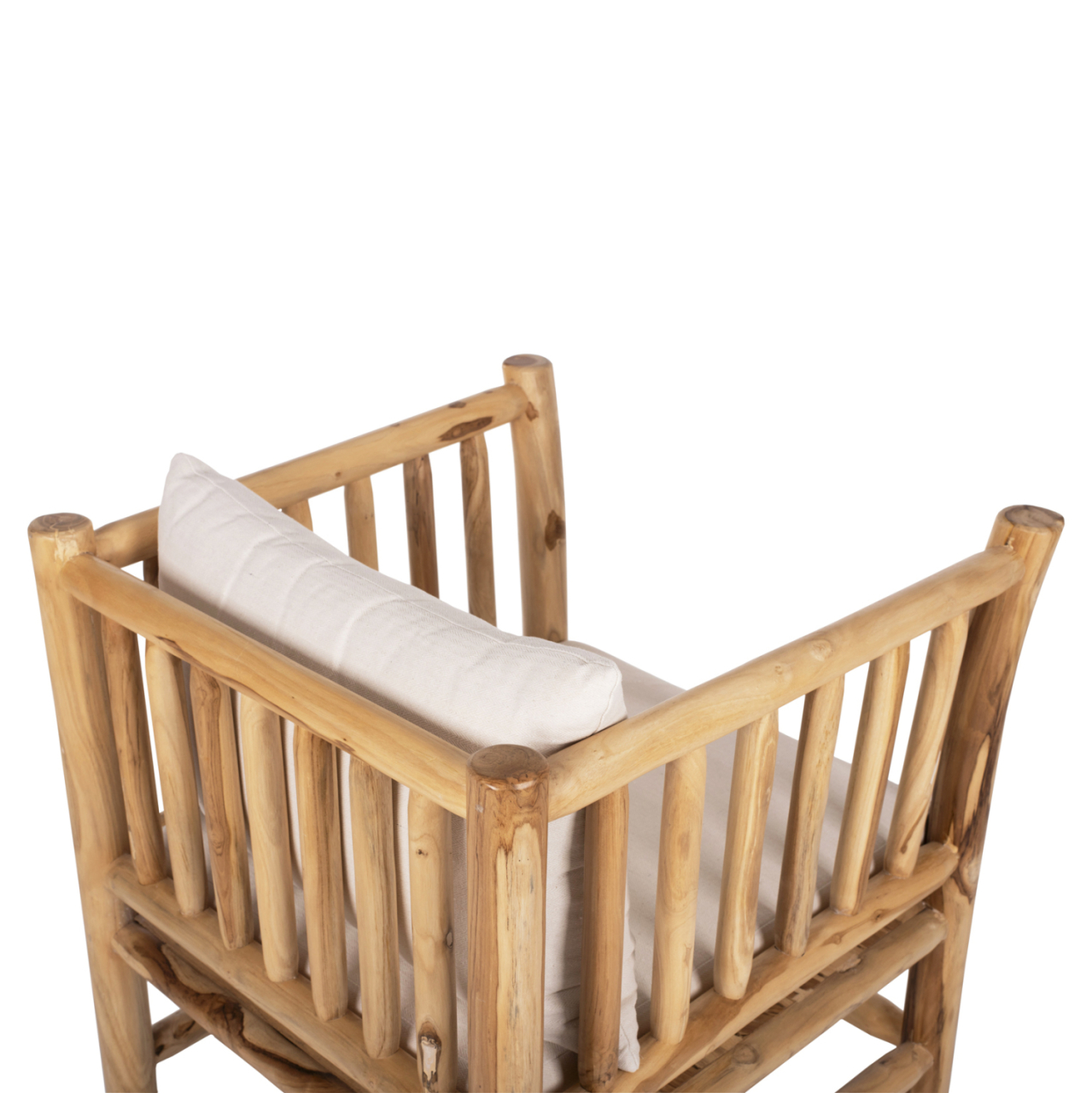 OUTDOOR LOUNGE SET 4PCS EDDARD HM9340 SOLID TEAK NATURAL-WHITE [9]