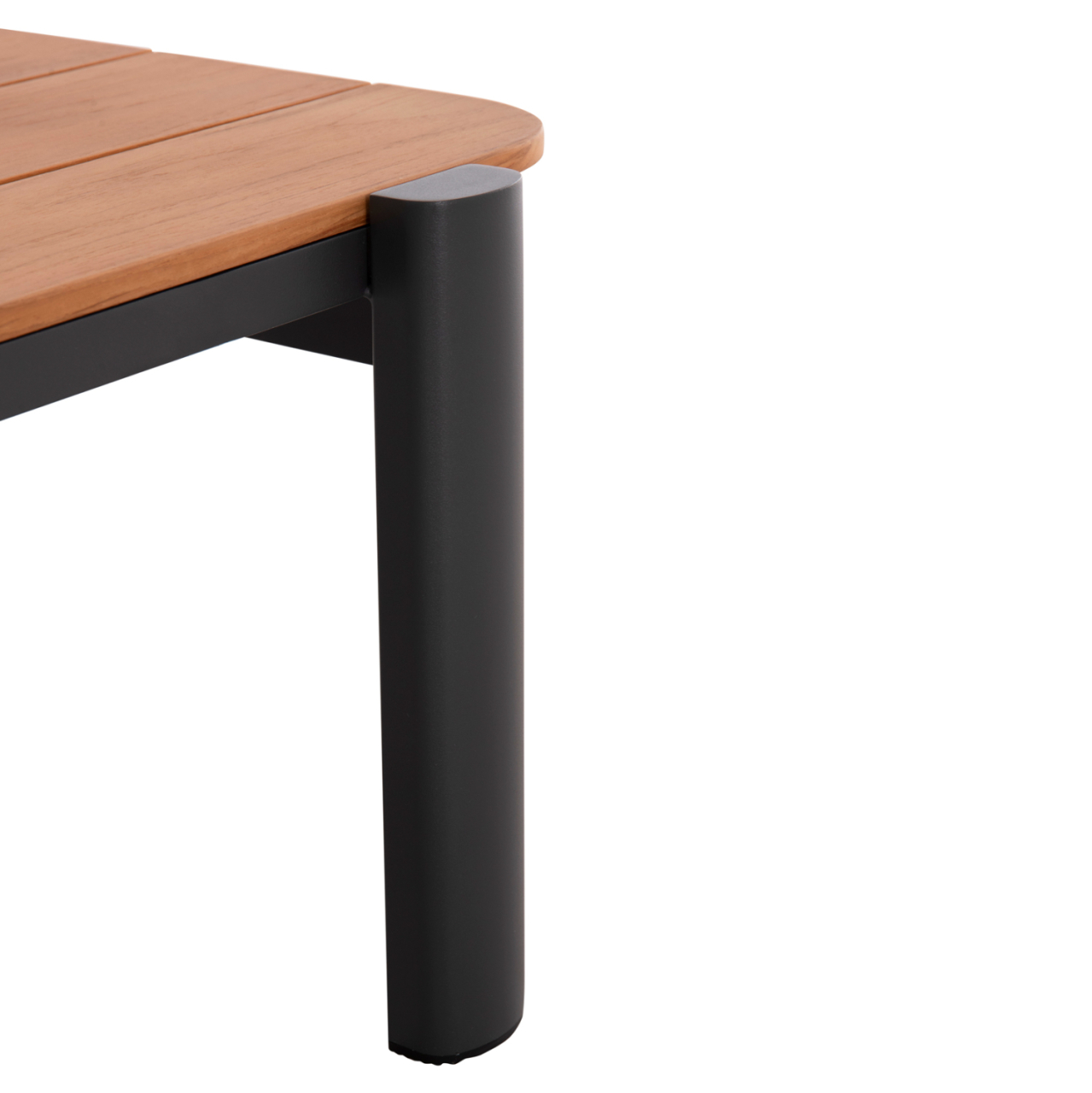 OUTDOOR LOUNGE SET 4PCS ELARA HM6195.01 DARK GREY ALUMINUM-GREY OLEFIN-TEAK WOOD [9]