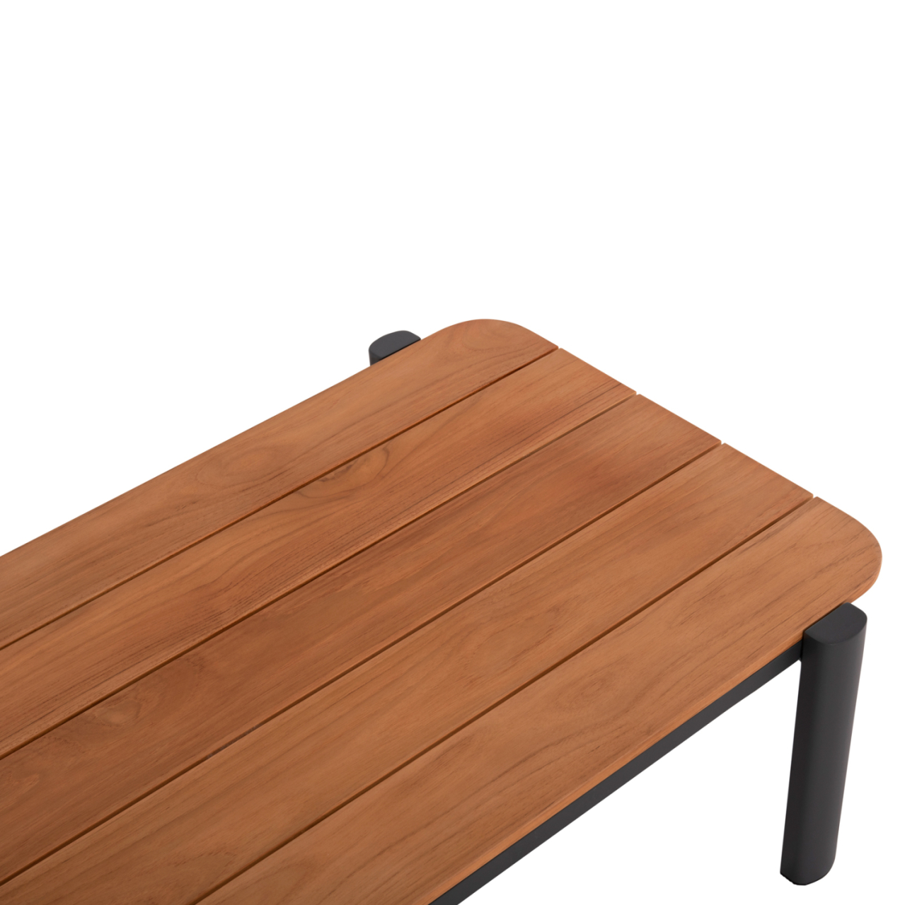 OUTDOOR LOUNGE SET 4PCS ELARA HM6195.01 DARK GREY ALUMINUM-GREY OLEFIN-TEAK WOOD [8]