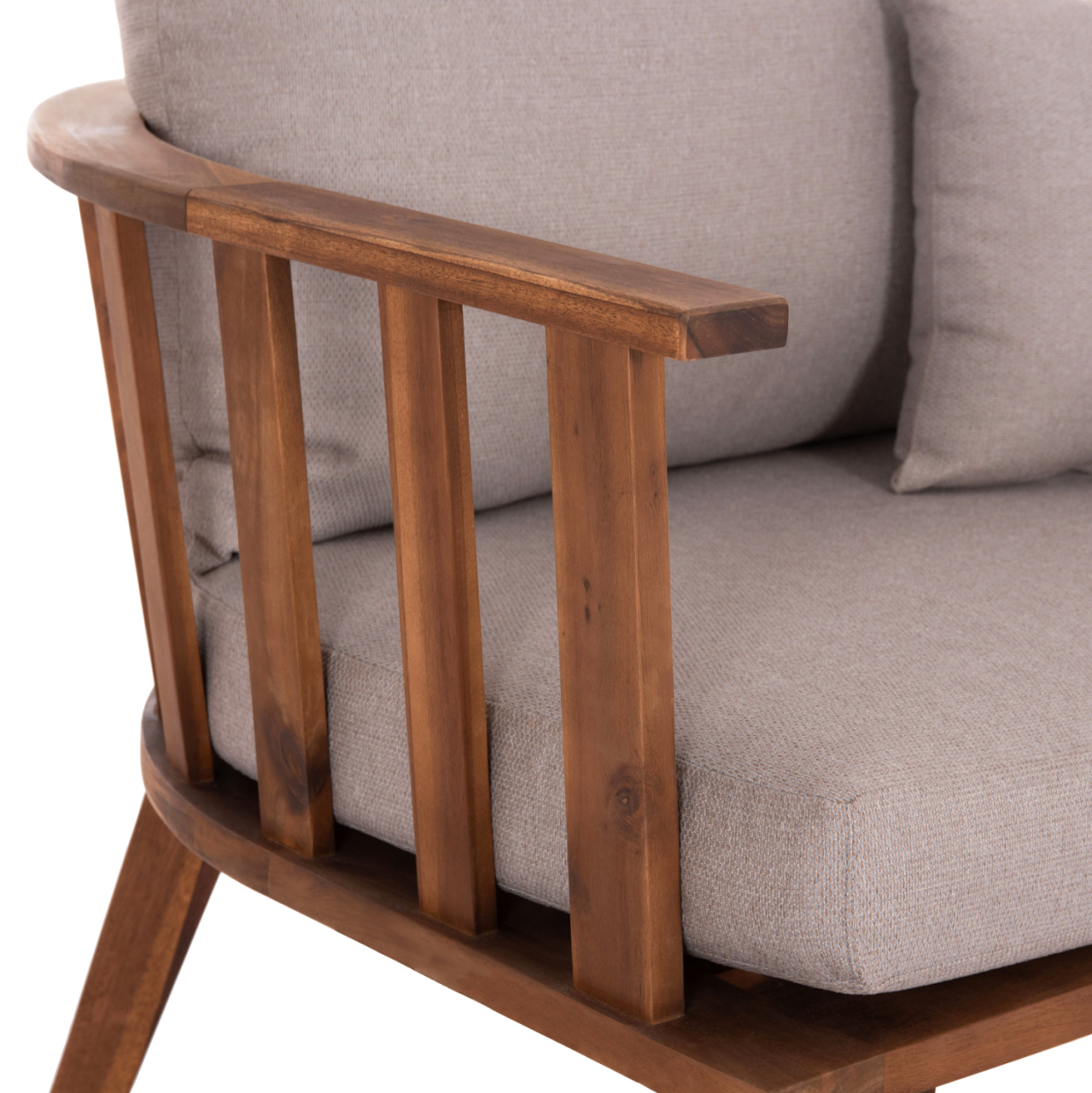 OUTDOOR LOUNGE SET 4PCS HARRA HM6236 ACACIA WOOD IN NATURAL--CUSHIONS IN GREY [8]