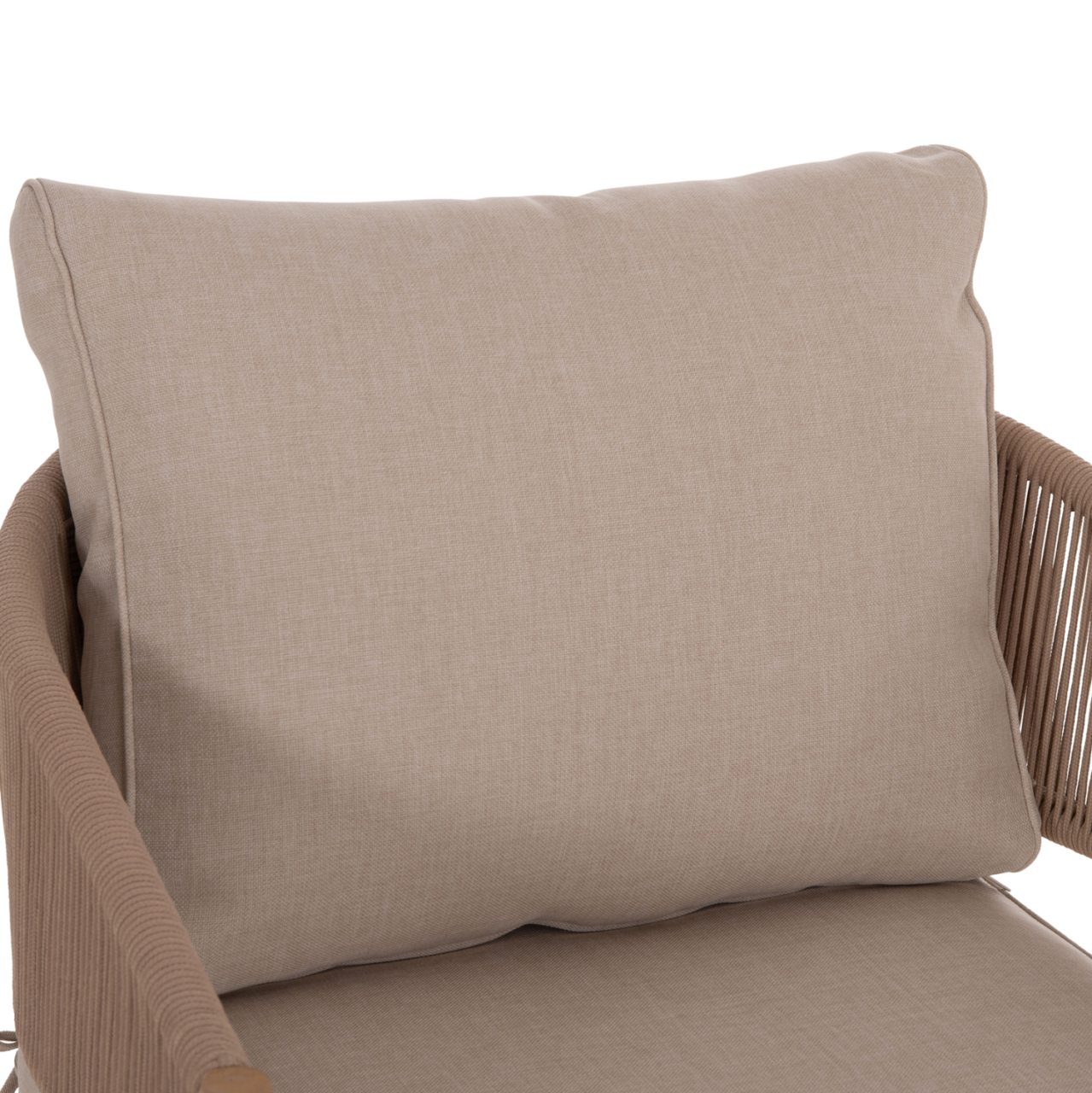 OUTDOOR LOUNGE SET 4PCS KANU HM6416 ACACIA WOOD-METAL FRAME-ROPE -- BEIGE [8]