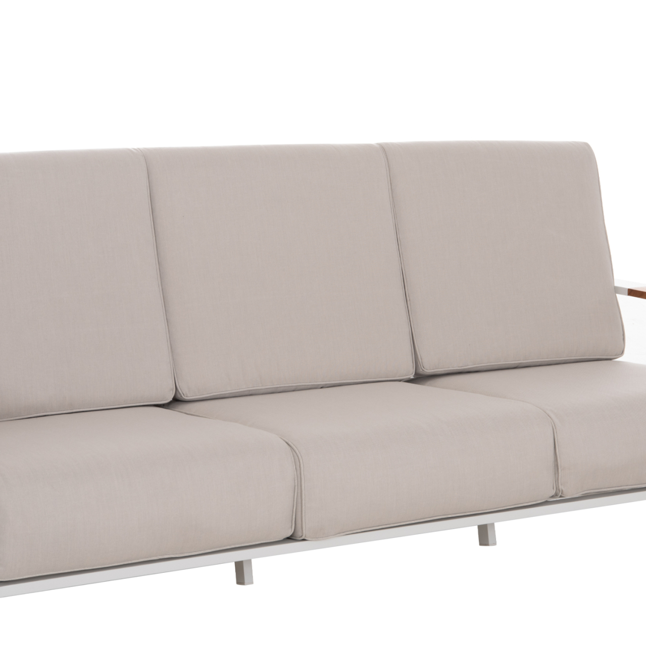 OUTDOOR LOUNGE SET 4PCS LAITH HM6551.02 ALUMINUM FRAMES and CUSHIONS IN CREAM WHITE [7]