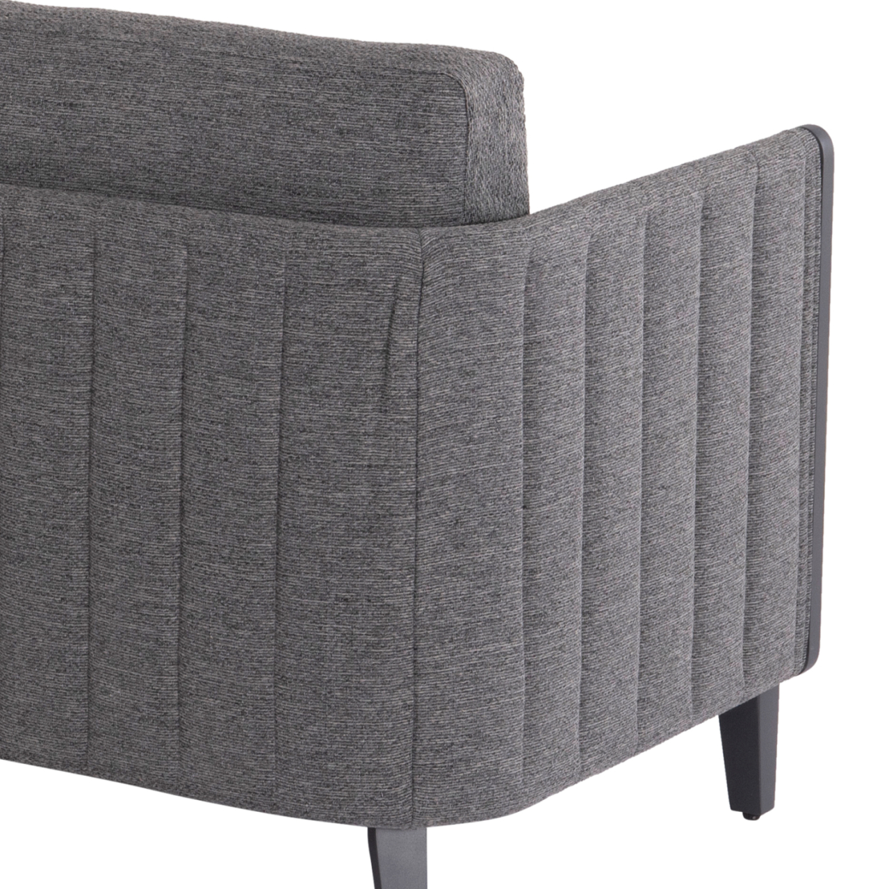 OUTDOOR LOUNGE SET 4PCS LARRY HM6188.01 DARK GREY ALUMINUM-P.E. FABRIC [7]