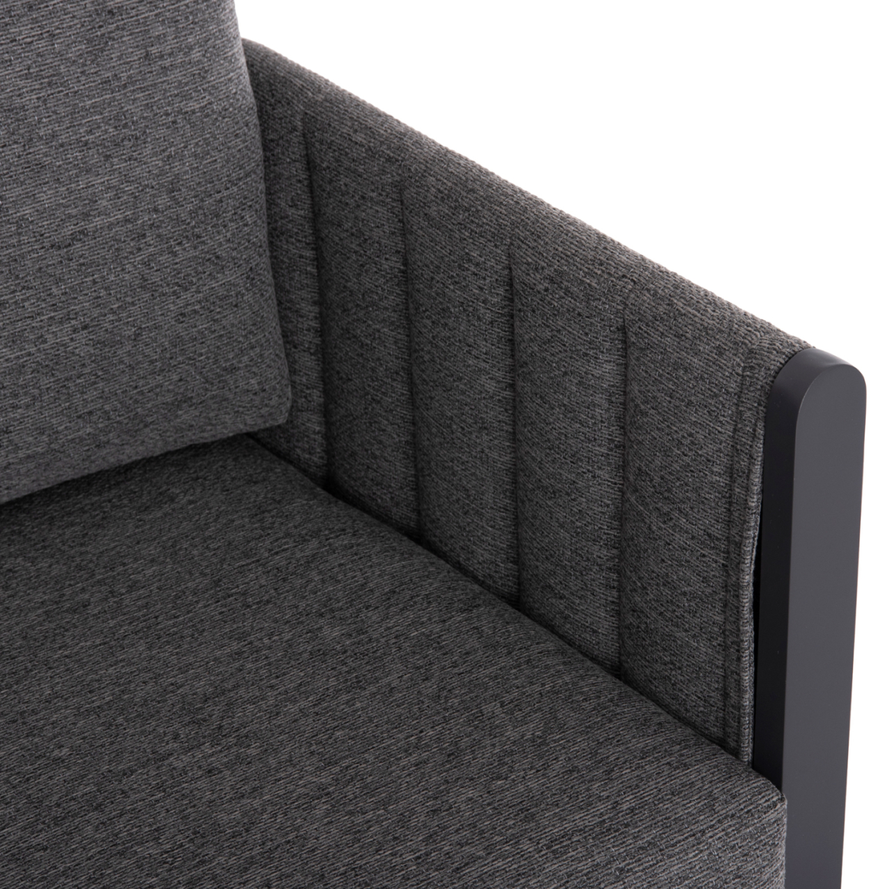 OUTDOOR LOUNGE SET 4PCS LARRY HM6188.01 DARK GREY ALUMINUM-P.E. FABRIC [8]