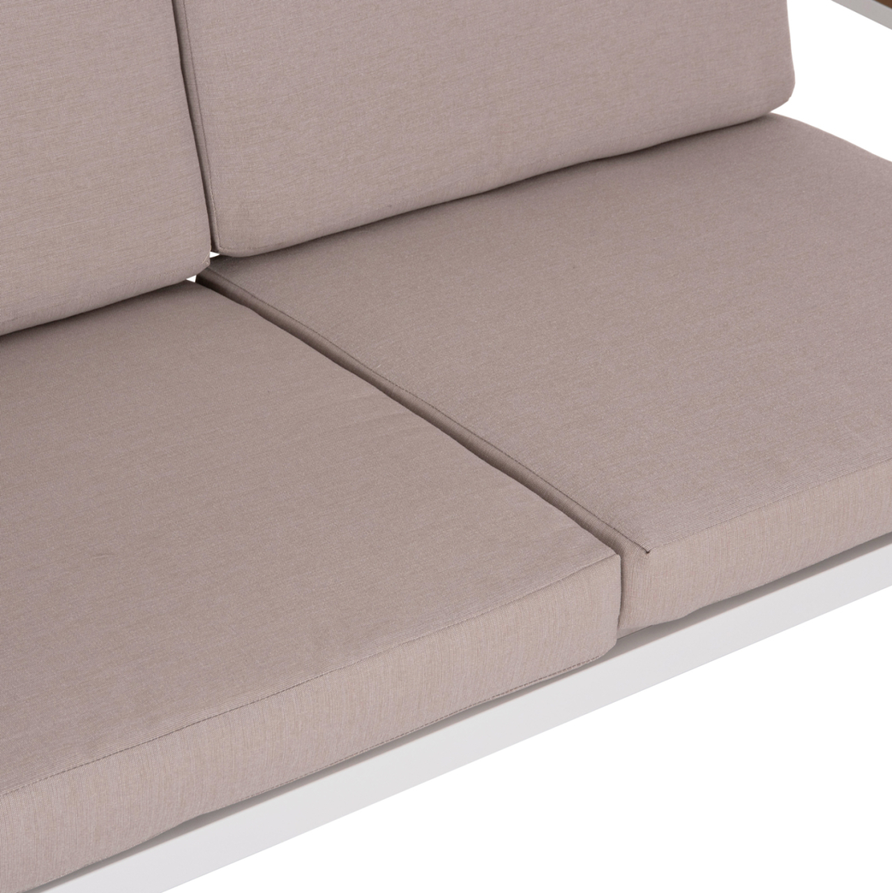 OUTDOOR LOUNGE SET 4PCS SAFIN HM6278.01 ALUMINUM IN WHITE--POLYWOOD--OLEFIN FABRIC IN BEIGE [7]