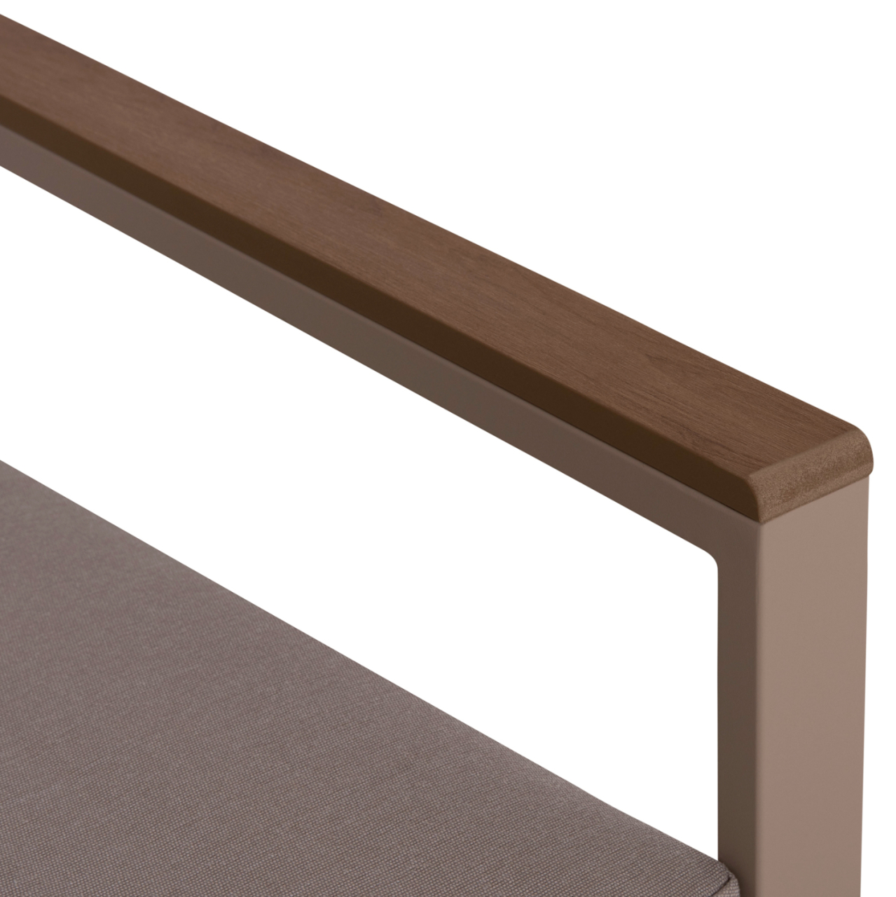 OUTDOOR LOUNGE SET 4PCS SAFIN HM6278.04 ALUMINUM IN CAPPUCCINO--POLYWOOD--OLEFIN FABRIC IN BEIGE [10]