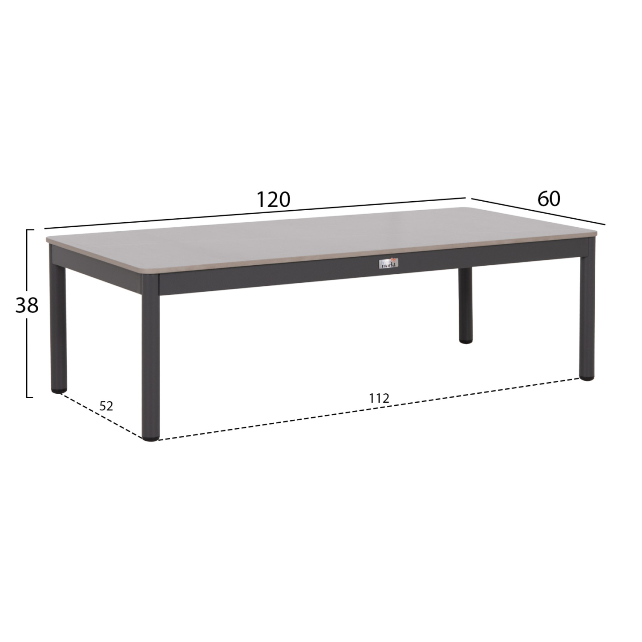 OUTDOOR LOUNGE SET 4PCS SONDRA HM6251.01 ALUMINUM-ROPE-CUSHIONS IN GREY [4]