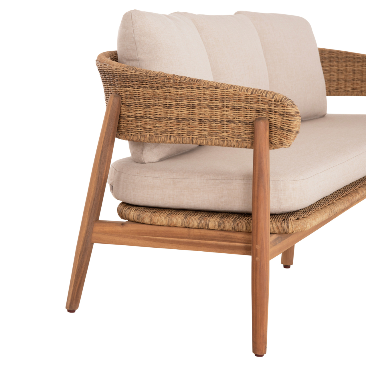 OUTDOOR LOUNGE SET 4PCS TERRA HM6449 ACACIA WOOD-ROPE--CUSHIONS IN BEIGE [8]