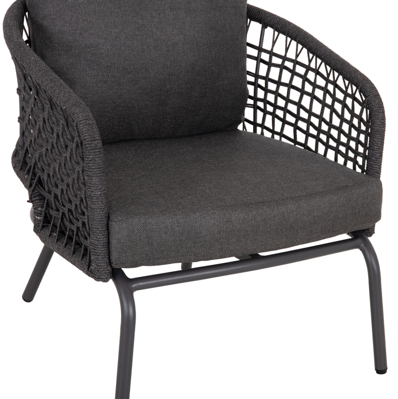 OUTDOOR LOUNGE SET 5-SEAT ELOWEN HM6508.01 ALUMINUM-ROPE-CUSHIONS---GREY [8]