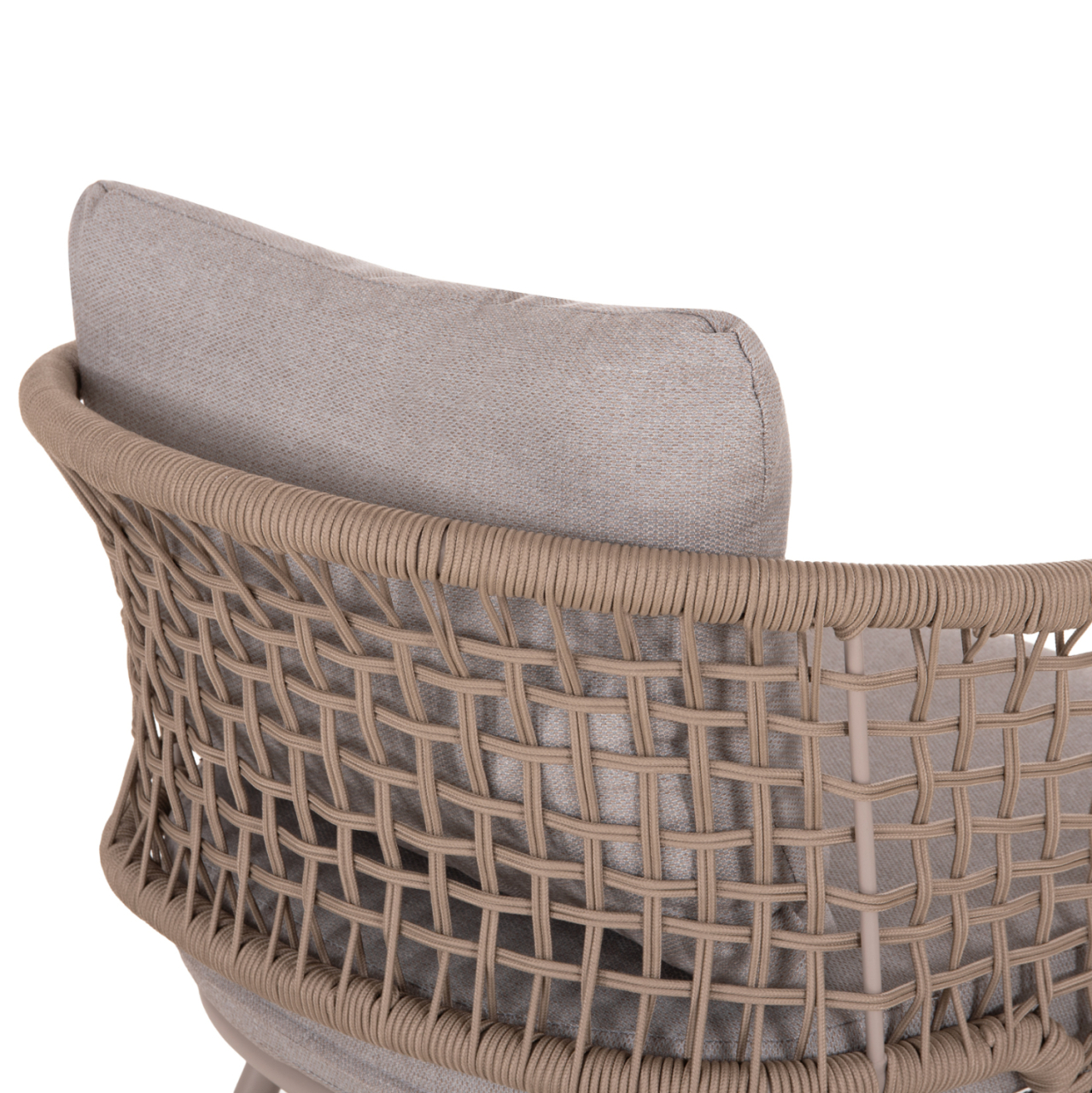 OUTDOOR LOUNGE SET 5-SEAT ELOWEN HM6508.02 ALUMINUM-ROPE IN BEIGE--CUSHIONS IN GREY [10]