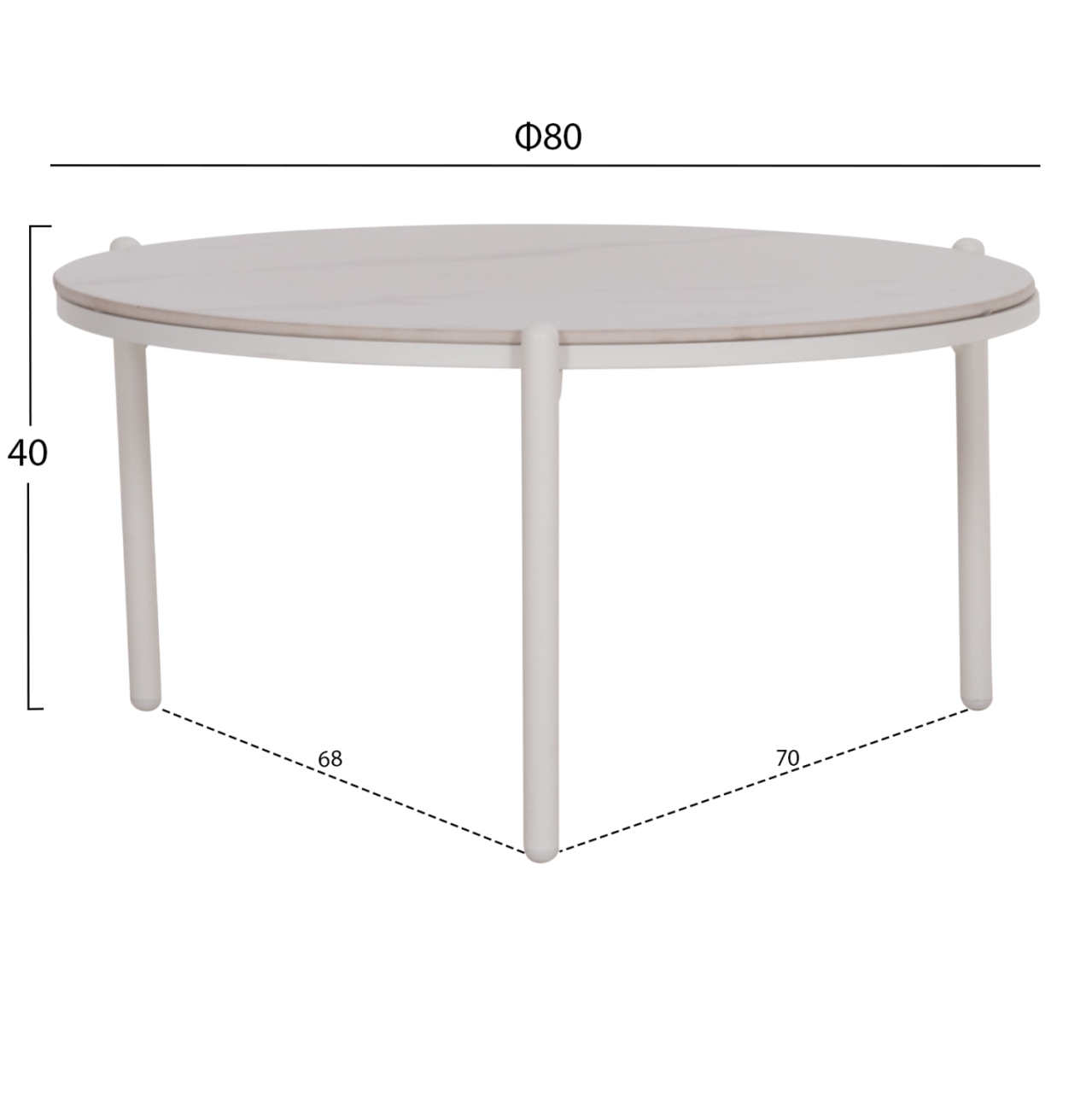 OUTDOOR LOUNGE SET 5PCS MEMFIS HM6470.03 ALUMINUM-ROPE-CERAMIC TOP--WHITE [4]