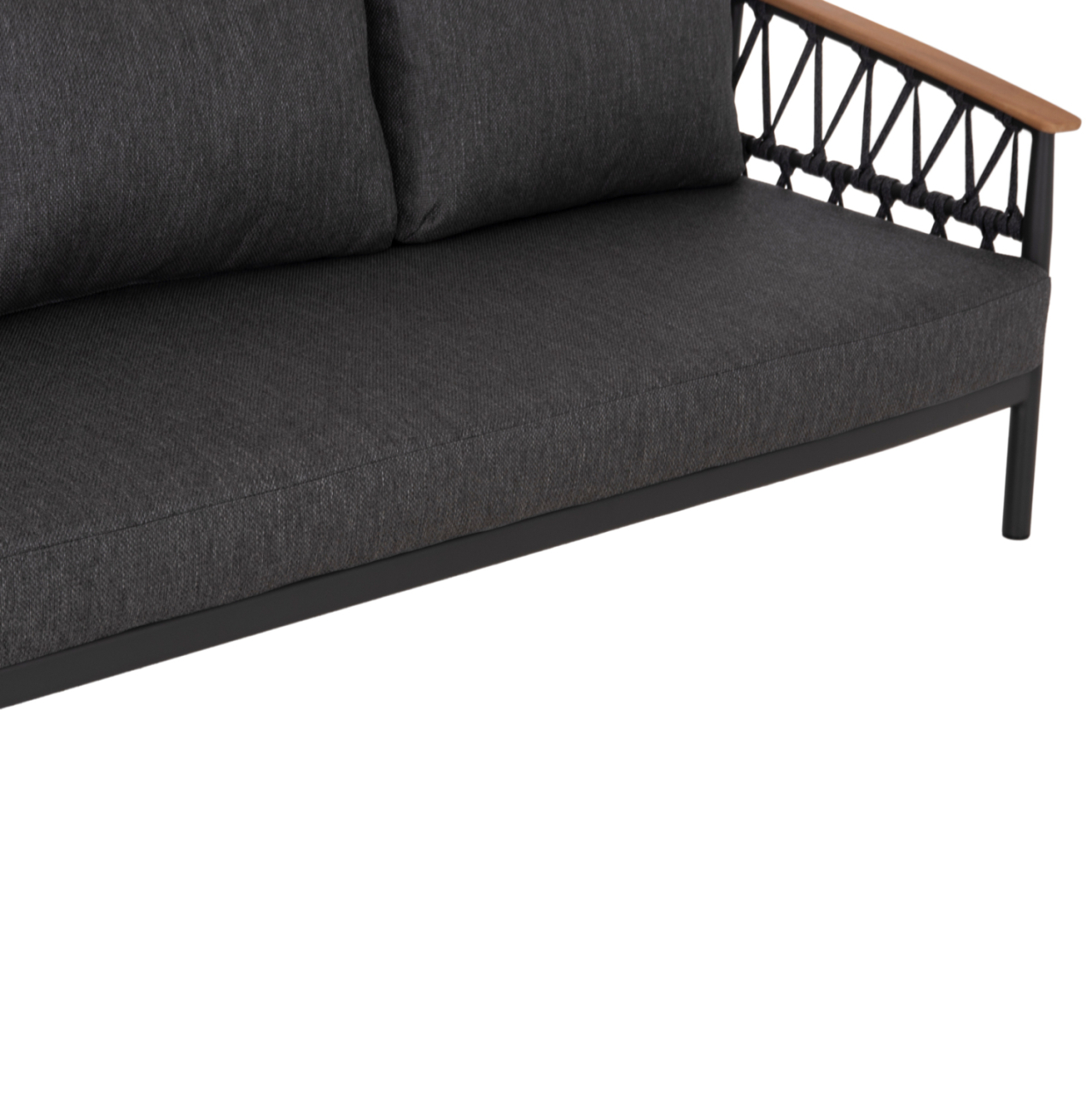 OUTDOOR LOUNGE SET 5PCS STREAM HM6426.01 DARK GREY ALUMINUM-STRAP ROPE- OLEFIN FABRIC [7]