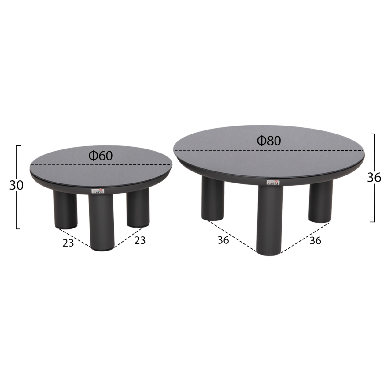 OUTDOOR LOUNGE SET 5PCS STREAM HM6426.01 DARK GREY ALUMINUM-STRAP ROPE- OLEFIN FABRIC [4]