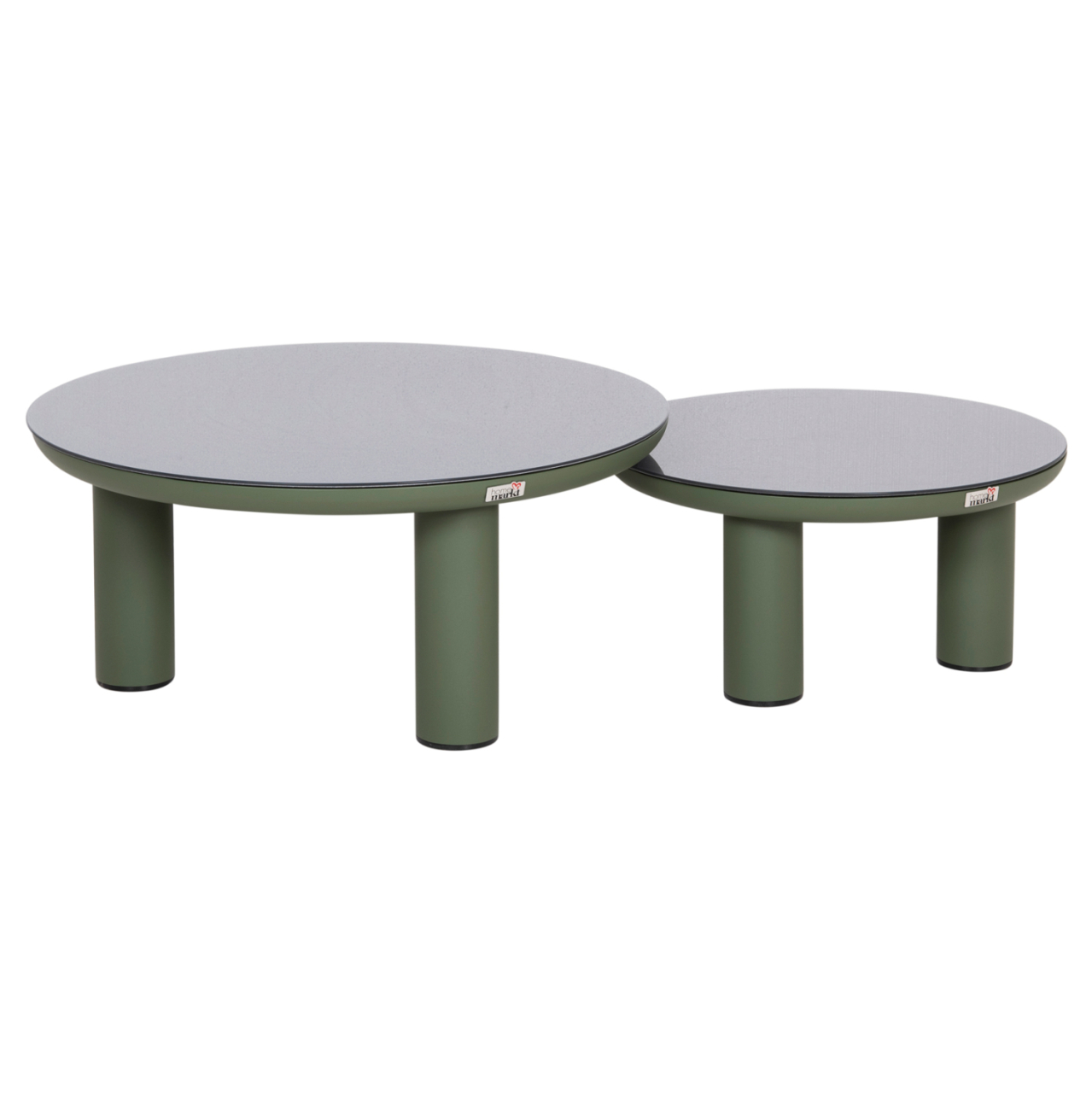 OUTDOOR LOUNGE SET 5PCS STREAM HM6426.07 ALUMINUM IN GREEN-DARK GREY STRAP ROPE and OLEFIN FABRIC [10]
