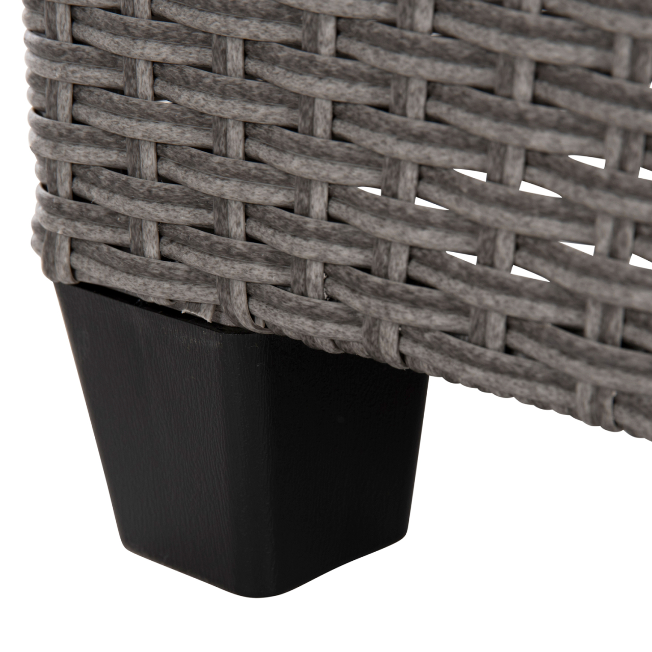 OUTDOOR LOUNGE SET CORNER SOFAandTABLE CARSON HM6078.01 GREY SYNTHETIC RATTAN-CUSHIONS-PS WOOD [9]