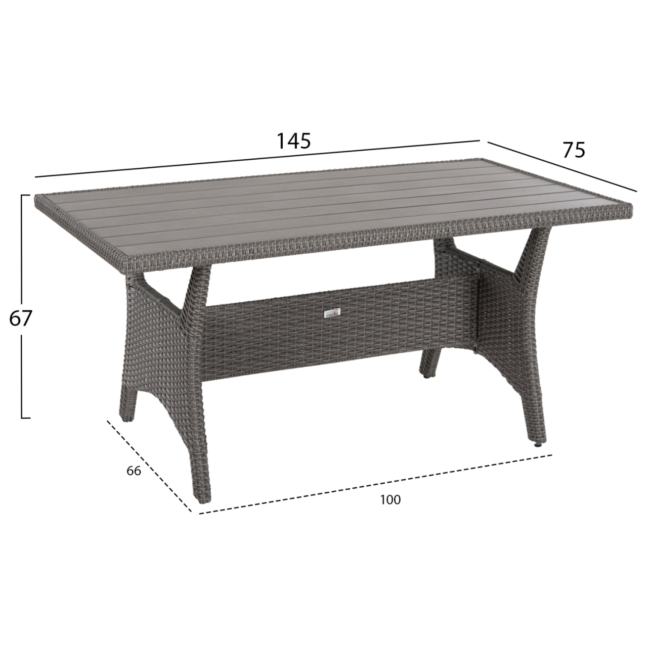 OUTDOOR LOUNGE SET CORNER SOFAandTABLE CARSON HM6078.01 GREY SYNTHETIC RATTAN-CUSHIONS-PS WOOD [3]