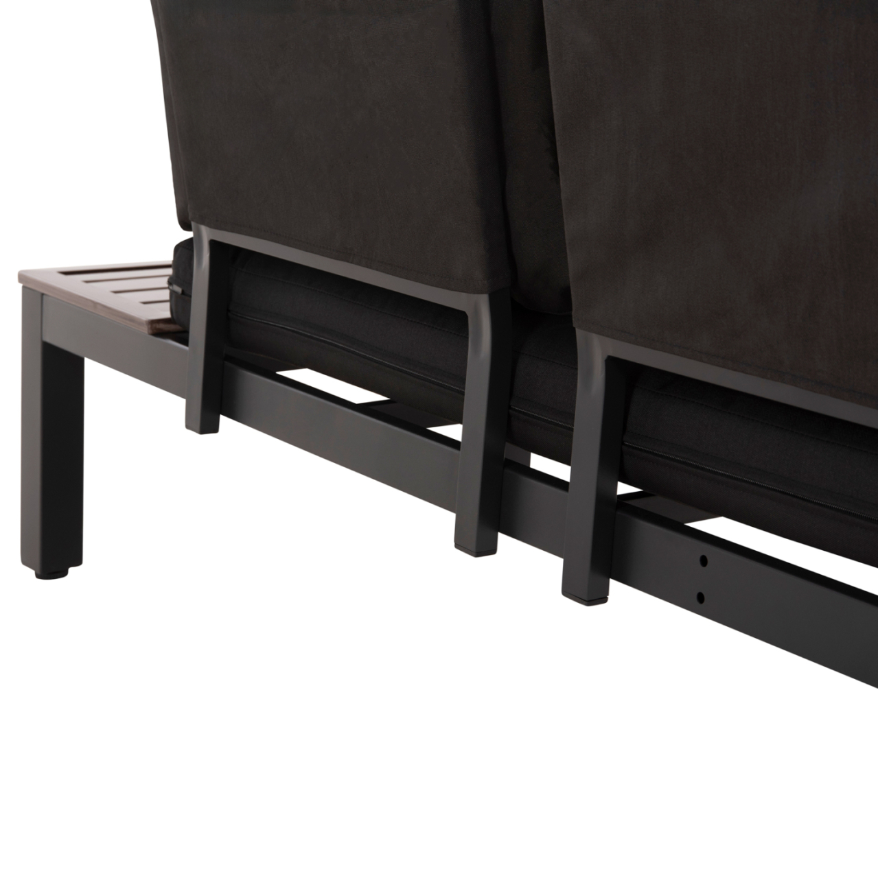 OUTDOOR LOUNGE SET DEX 3PCS POLYMORPHIC HM6090 ALUMINUM IN ANTHRACITE and BROWN-BLACK CUSHIONS [7]