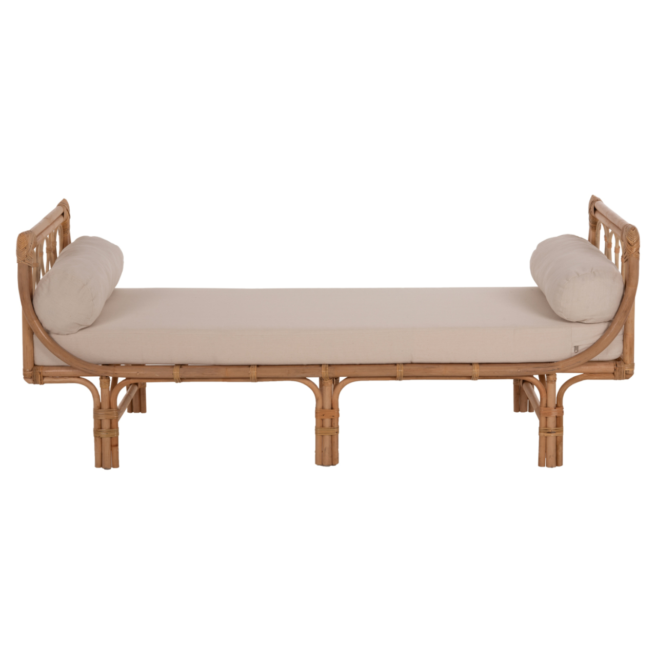 OUTDOOR LOUNGE SOFA CHARMELLA HM9659 NATURAL RATTAN-BEIGE CUSHIONS 187x69x76Hcm. [3]