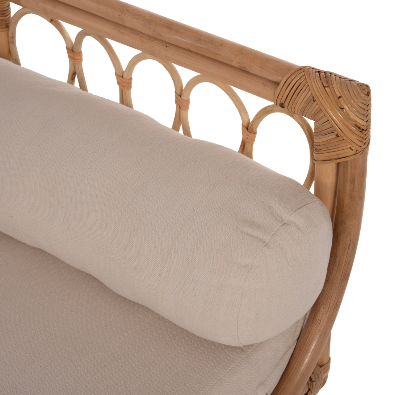 OUTDOOR LOUNGE SOFA CHARMELLA HM9659 NATURAL RATTAN-BEIGE CUSHIONS 187x69x76Hcm. [6]