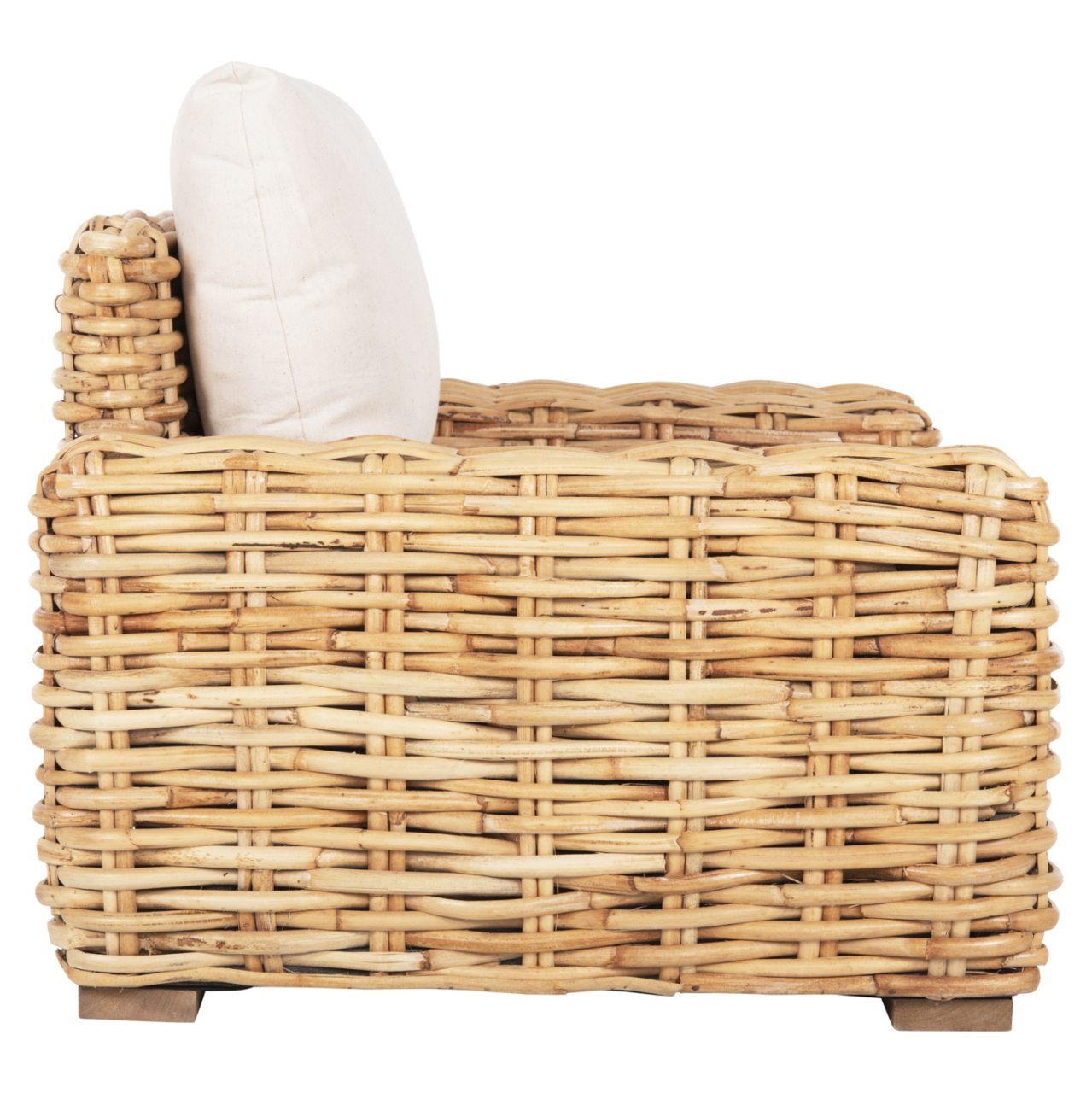 OUTDOOR LOUNGER TROPEL HM9810 MANGO WOOD-RATTAN NATURAL-WHITE CUSHIONS 110x88x70-85Hcm. [4]