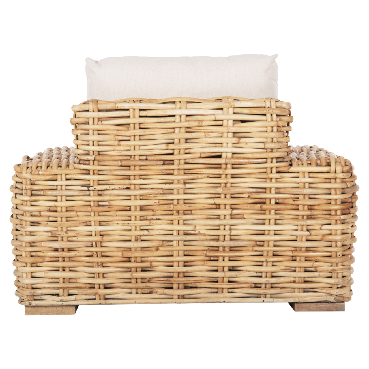 OUTDOOR LOUNGER TROPEL HM9810 MANGO WOOD-RATTAN NATURAL-WHITE CUSHIONS 110x88x70-85Hcm. [6]