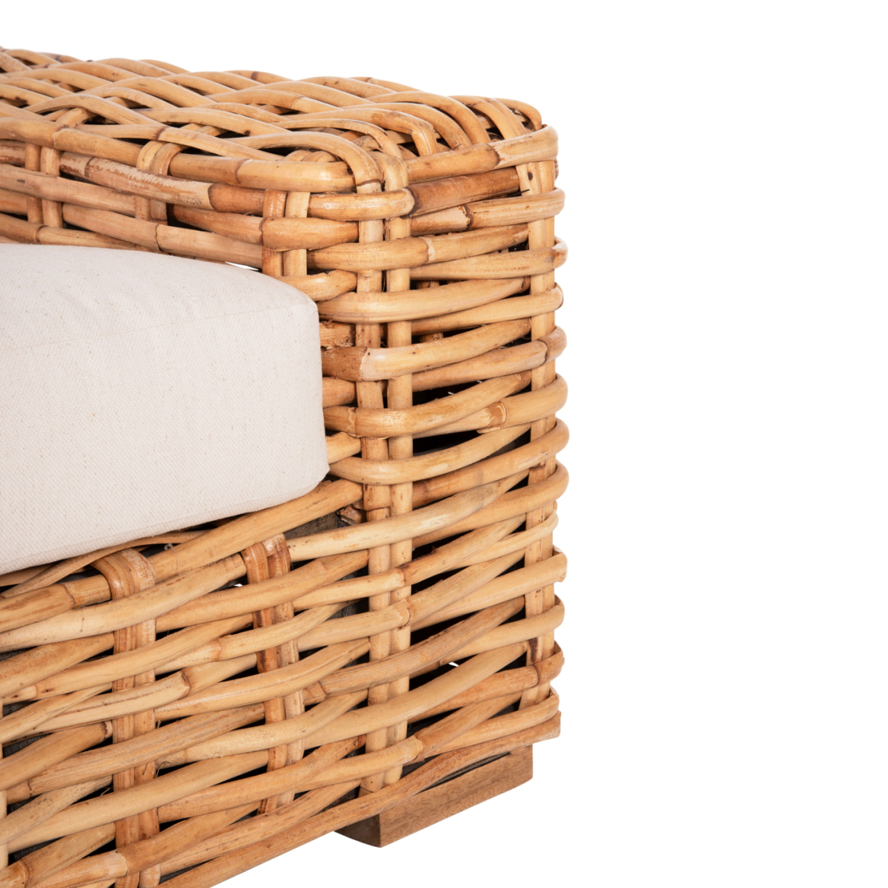 OUTDOOR LOUNGER TROPEL HM9810 MANGO WOOD-RATTAN NATURAL-WHITE CUSHIONS 110x88x70-85Hcm. [7]