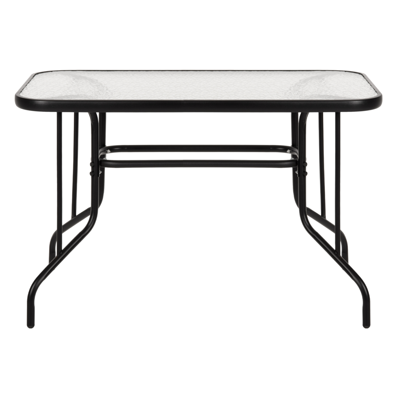 OUTDOOR METALLIC TABLE ADAM HM5020.03 BLACK WITH REINFORCED GLASS TOP 110Χ60Χ71Hcm. [3]