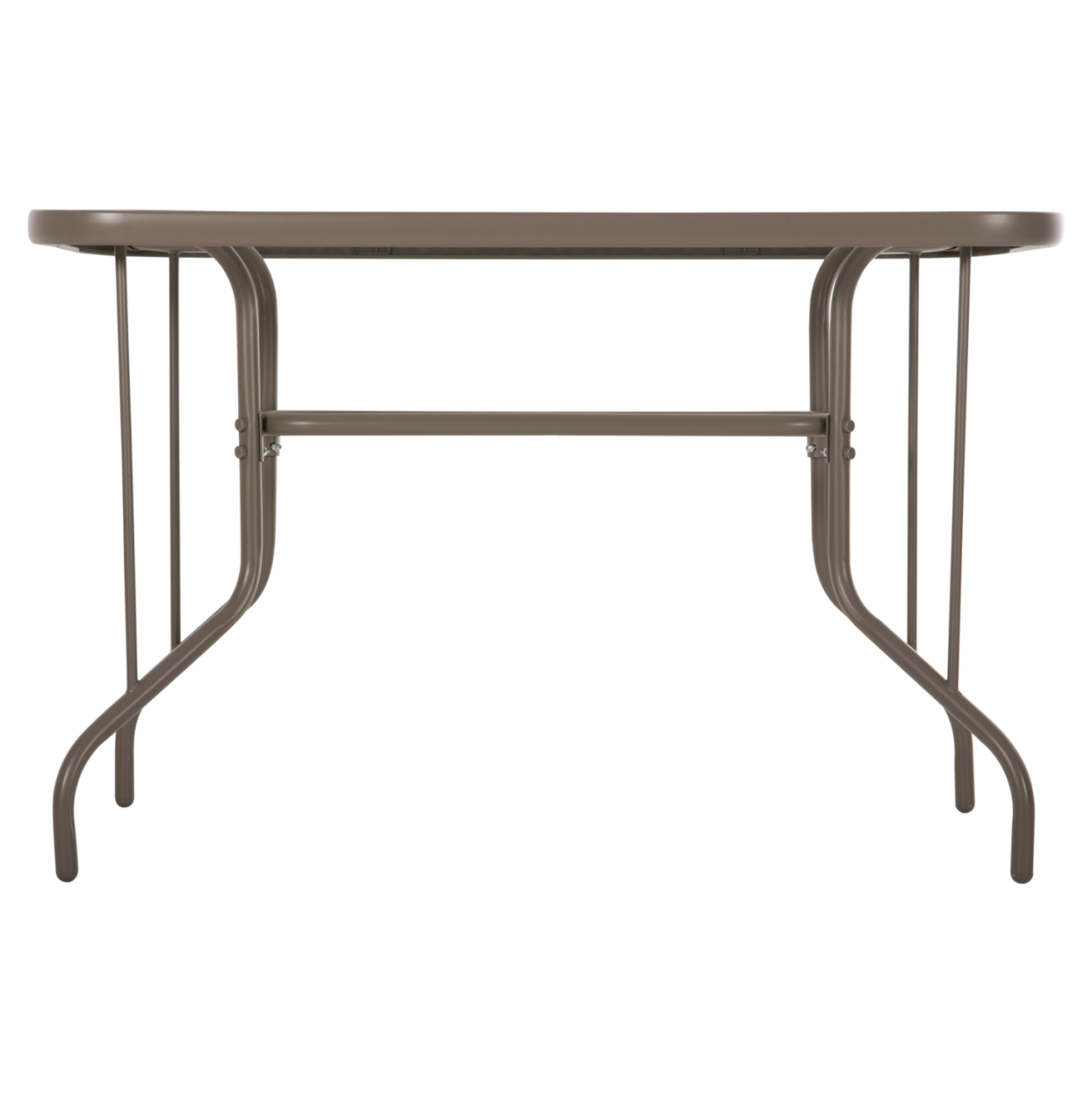OUTDOOR METALLIC TABLE ADAM HM5020.04 CHAMPAGNE COLOR WITH REINFORCED GLASS TOP 110Χ60Χ71Hcm. [4]