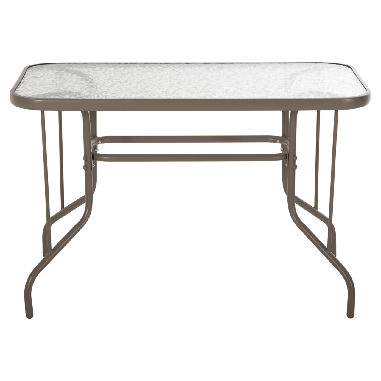 OUTDOOR METALLIC TABLE ADAM HM5020.04 CHAMPAGNE COLOR WITH REINFORCED GLASS TOP 110Χ60Χ71Hcm. [3]