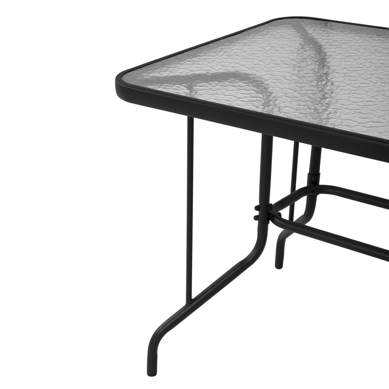 OUTDOOR METALLIC TABLE ADAM HM5679.01 GREY WITH REINFORCED GLASS TOP 120Χ70Χ71Hcm. [4]