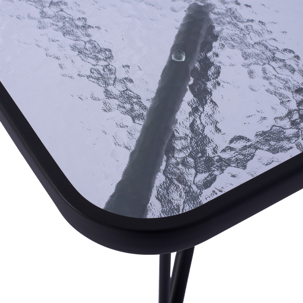 OUTDOOR METALLIC TABLE ADAM HM5679.01 GREY WITH REINFORCED GLASS TOP 120Χ70Χ71Hcm. [5]