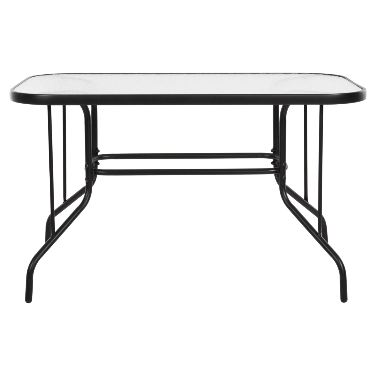 OUTDOOR METALLIC TABLE ADAM HM5679.03 BLACK WITH REINFORCED GLASS TOP 120Χ70Χ70Hcm. [3]